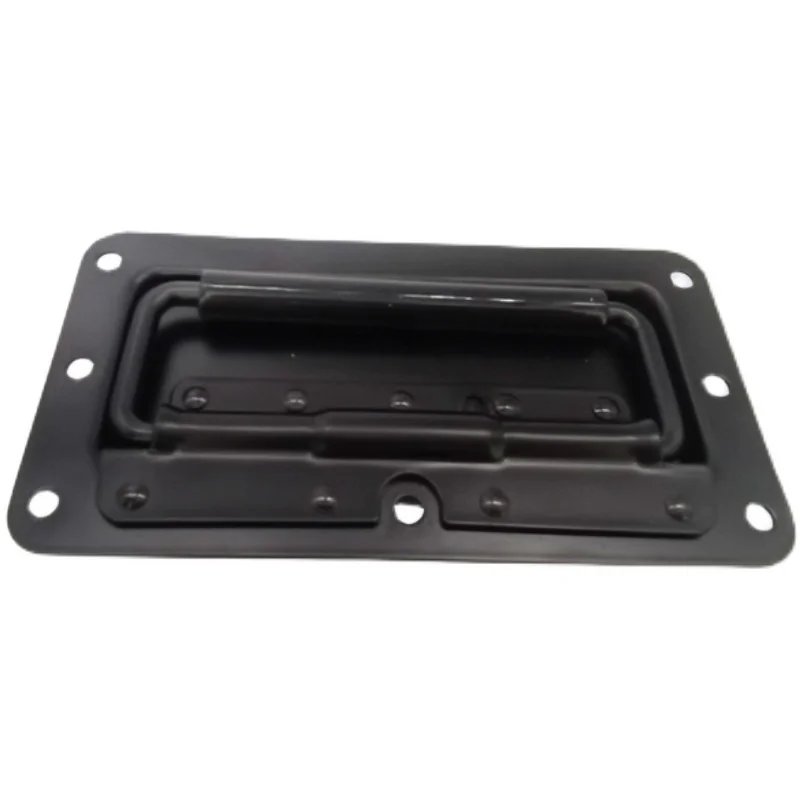 square concealed embedded spring folding handle toolbox side handle with rubber sleeve Industrial Equipment Cabinet Pull handle