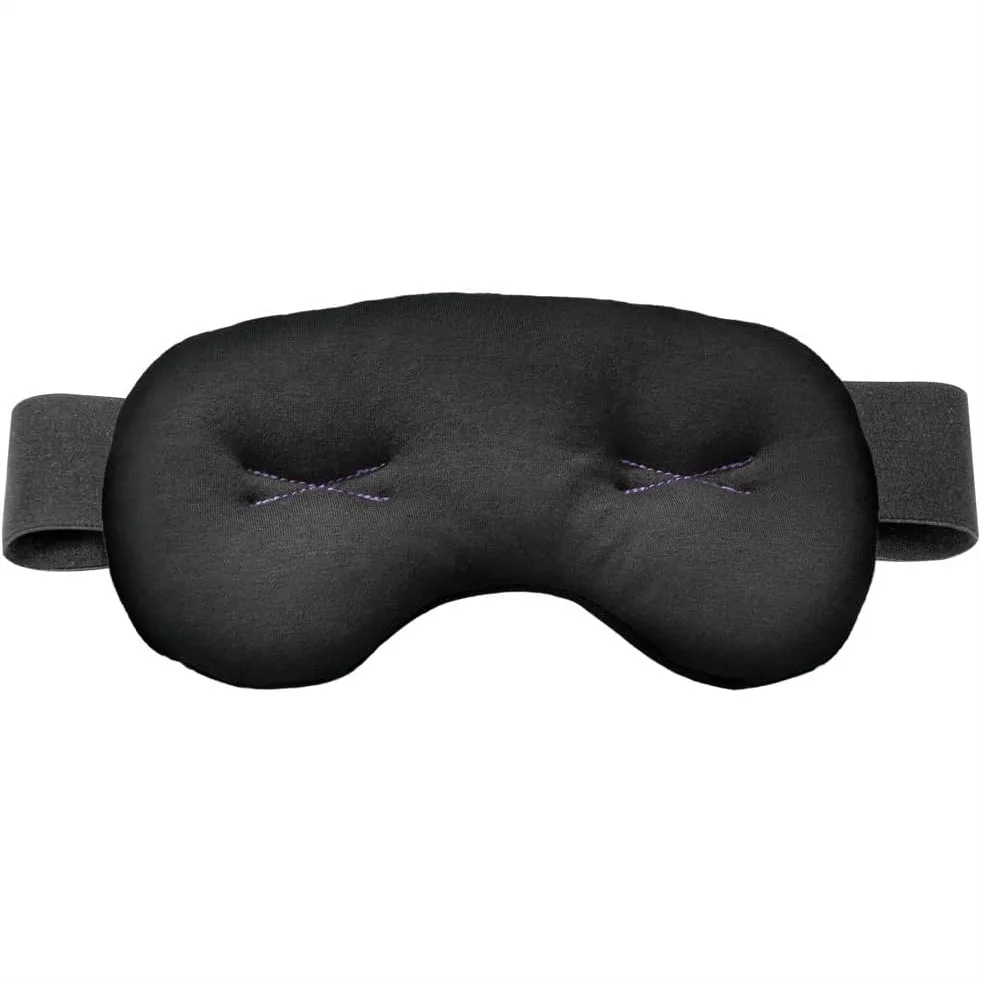 

Compression Eye Mask For Headache Support Soothes Strain Eases Sinus Pressure Cooling Universal Fit Breathable Cotton Washable Reusable Black
