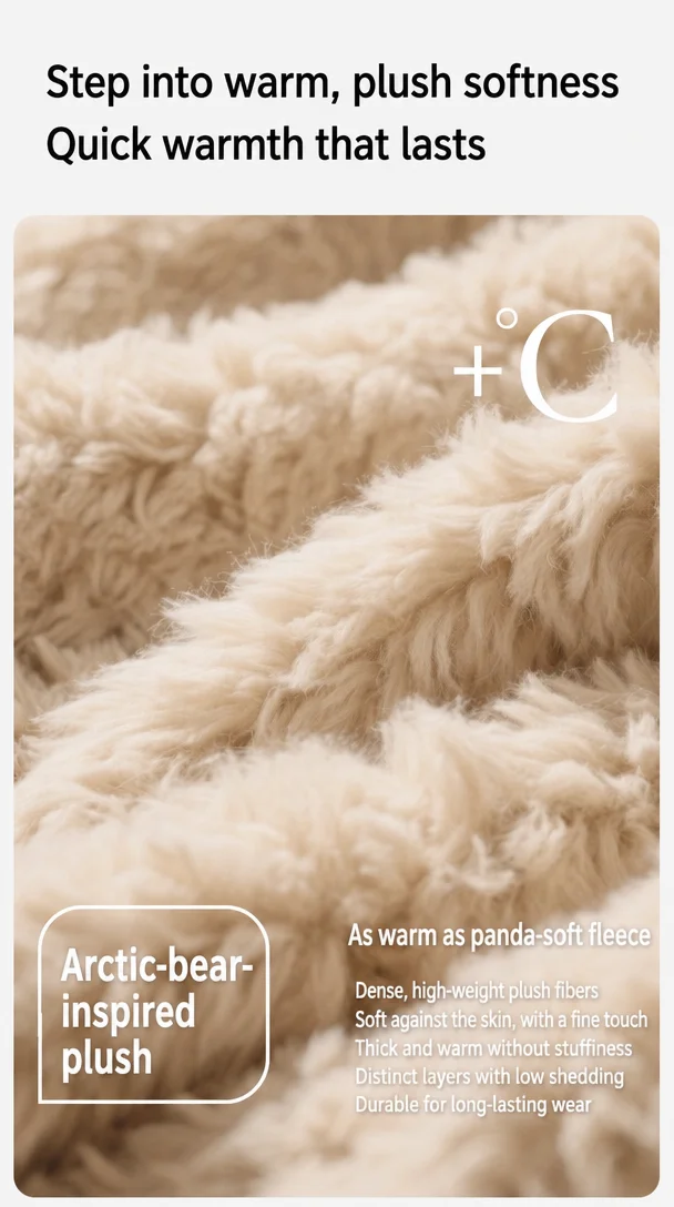 Winterliche, dicke Hausschuhe mit Plateausohle für Damen und Herren, 4 cm, weiche Sohle, flauschig, mit Schleife, warme Baumwollschuhe, rutschfest, für den Innenbereich, Freizeit- und Hausschuhe. – Detail 5