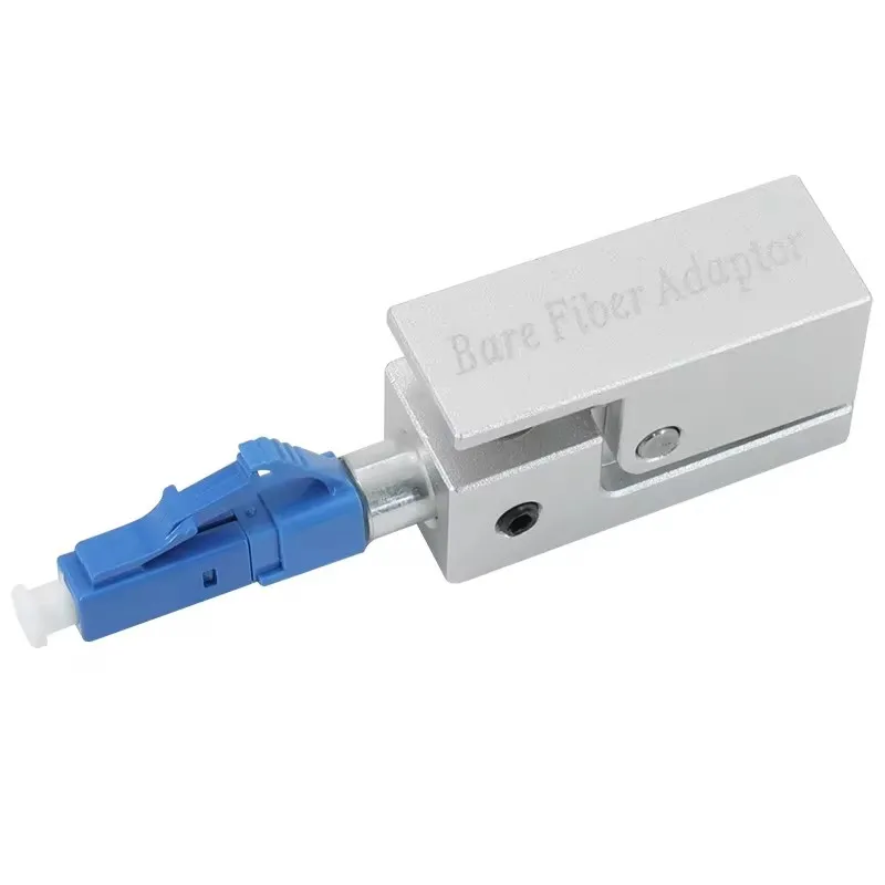 LC Fiber Flange Adaptor Square Bare Fiber Flange Bare fiber Temporary Connection Adapter OTDR Test Bare Fiber Coupler Fixture