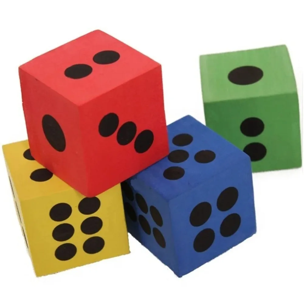 Educational Foam Dot Dice Large Kids Toys 3.7cm/6.3cm Foam Sponge Dice Multicolor Funny Playing Dice Play Home