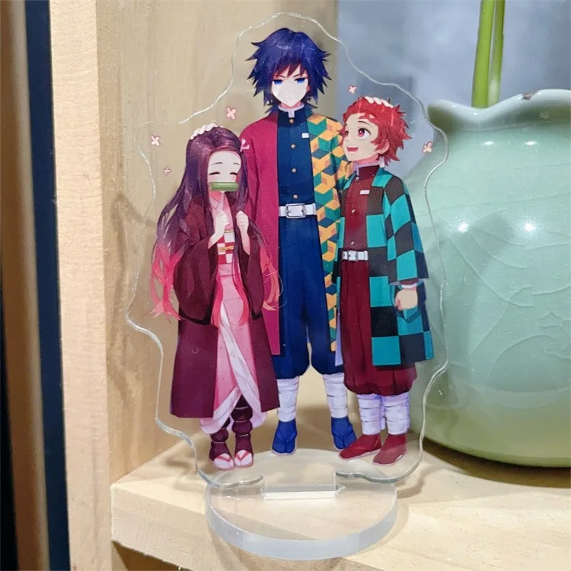

Demon Slayer Acrylic Ornaments Kamado Tanjirou Nezuko Giyuu Anime Figures Car Desk Decoration Models Children Toy Birthday Gifts