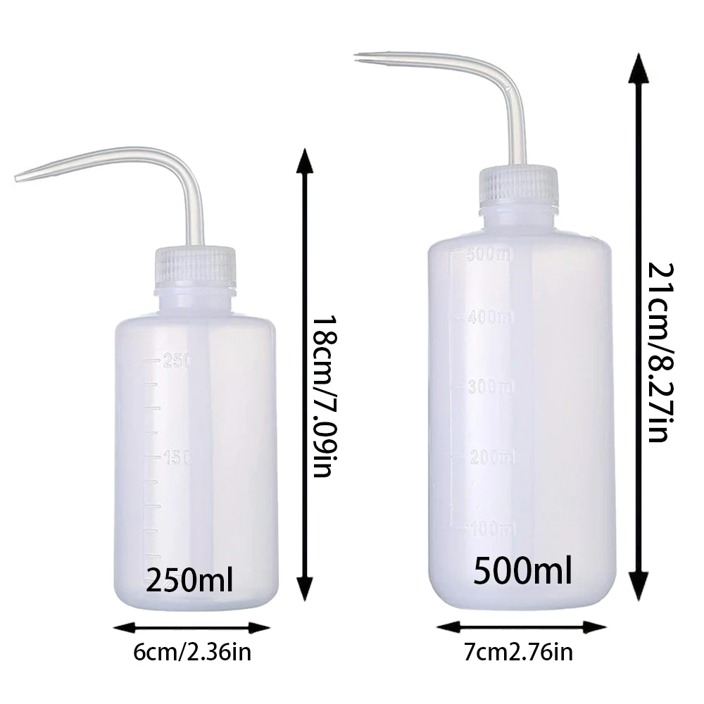 250/500 مللي زجاجة رذاذ الوشم عالية الجودة البلاستيك سلامة غسل زجاجات مختبر غير رذاذ الوشم زجاحة ضغط الوشم اكسسوارات