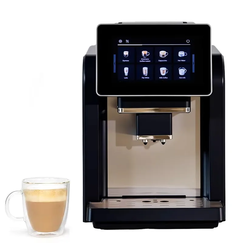 

New Design Make 21 Kinds of Coffee Beverages 7inch Big Screen Fully Automatic Coffee Machine With Bigger Bean Container