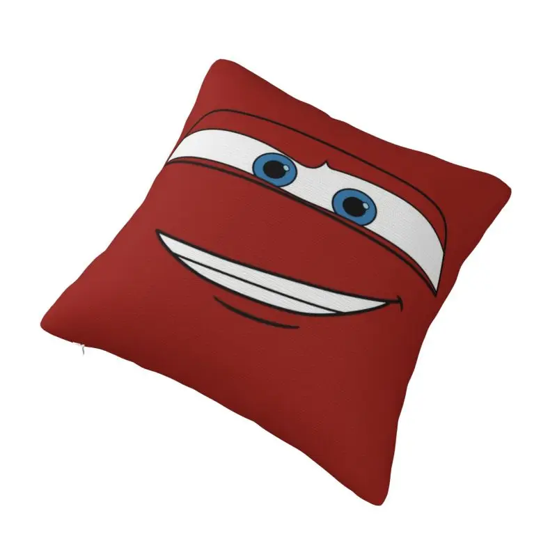 Custom Lightning McQueen Car Face Luxury Pillow Cover Chair Cushion