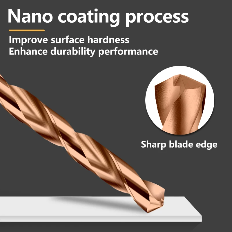 GULING 1PCS CNC Solid Carbide Tungsten Long Shank 150 mm Steel Twist Drill Diameter 3 - 13 mm Straight Shank Drilling Hole