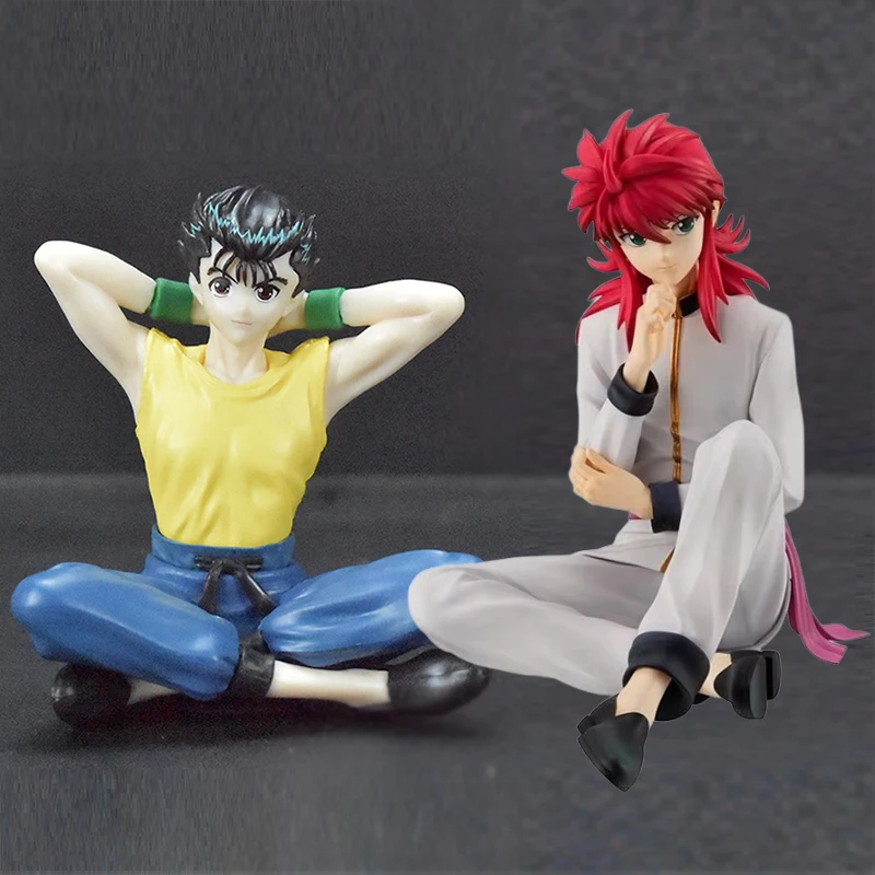 

Anime Yuyu Hakusho Statue Noodle Stopper Urameshi Yosuke Action Figure Kurama Figure Cute Model Sitting PVC Collection Doll Toys