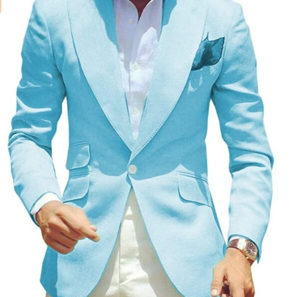 Blazer voor heren Peak Revers Single Breasted Dinerjack Elegant Roken Slim Fit Pak Eén jas voor bruiloft/zakelijk