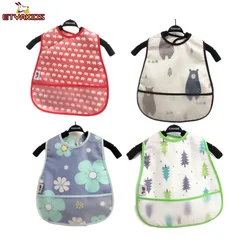 24 Patterns Soft Cotton+EVA Waterproof Bibs for Baby Adjustable Lunch Apron Infant Children Cartoon Feeding Pinafore Burp Cloth