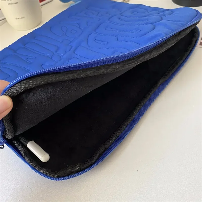 Embroidery Pattern Cute Shockproof Laptop Sleeve Case Bag 11 13 14 Inch For Macbook Ipad For Samsung Laptop And Tablet Pouch