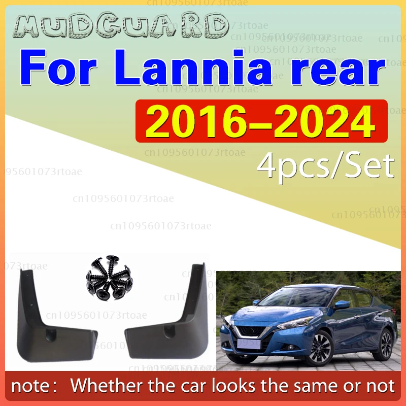 

For Nissan Lannia Rear 2016-2024 17 18 19 20 21 2022 2023 Fender Mudguard Mud Flaps Guard Splash Flap Mudguards Car Accessories