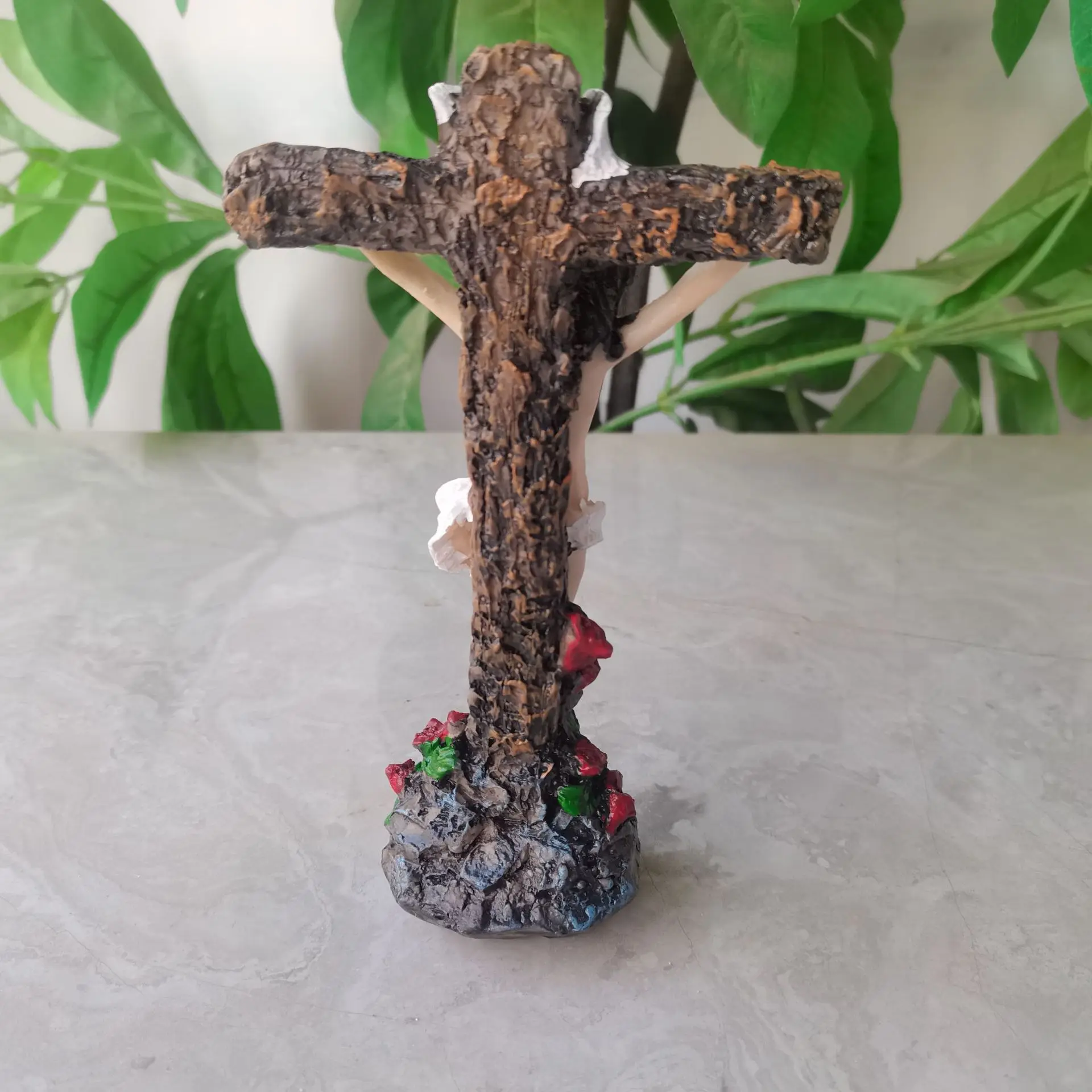 Cross resin craft ornaments, Father's lovely western characters ornaments, handmade gifts in faith