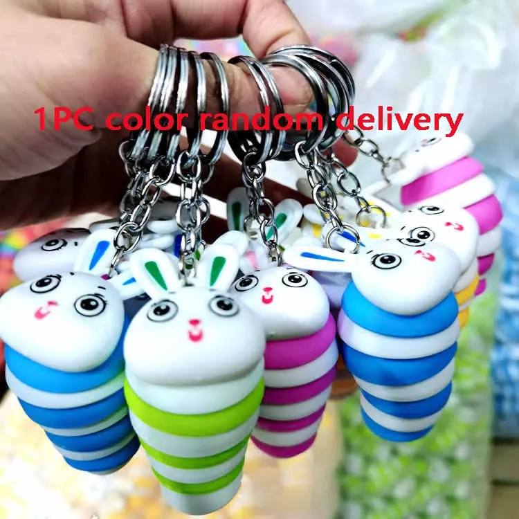 Stress Reliever Toys Fidget Toys Children Adult Slug Puzzle Peristalsis Funny Caterpillar Anti Stress Squishy Keychain Toy