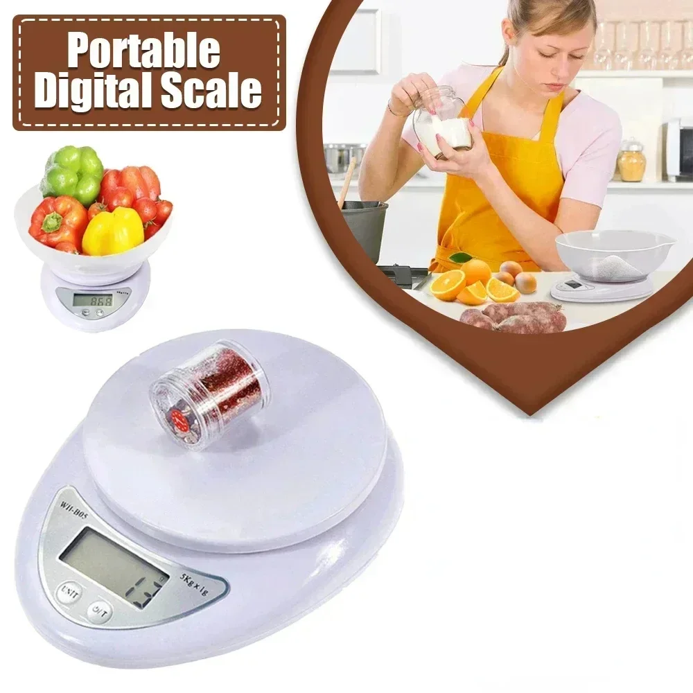 

5kg/1g Portable Digital Scale LED Electronic Scales Food Balance Measuring Weight Electronic Scales Kitchen Accessories Tools