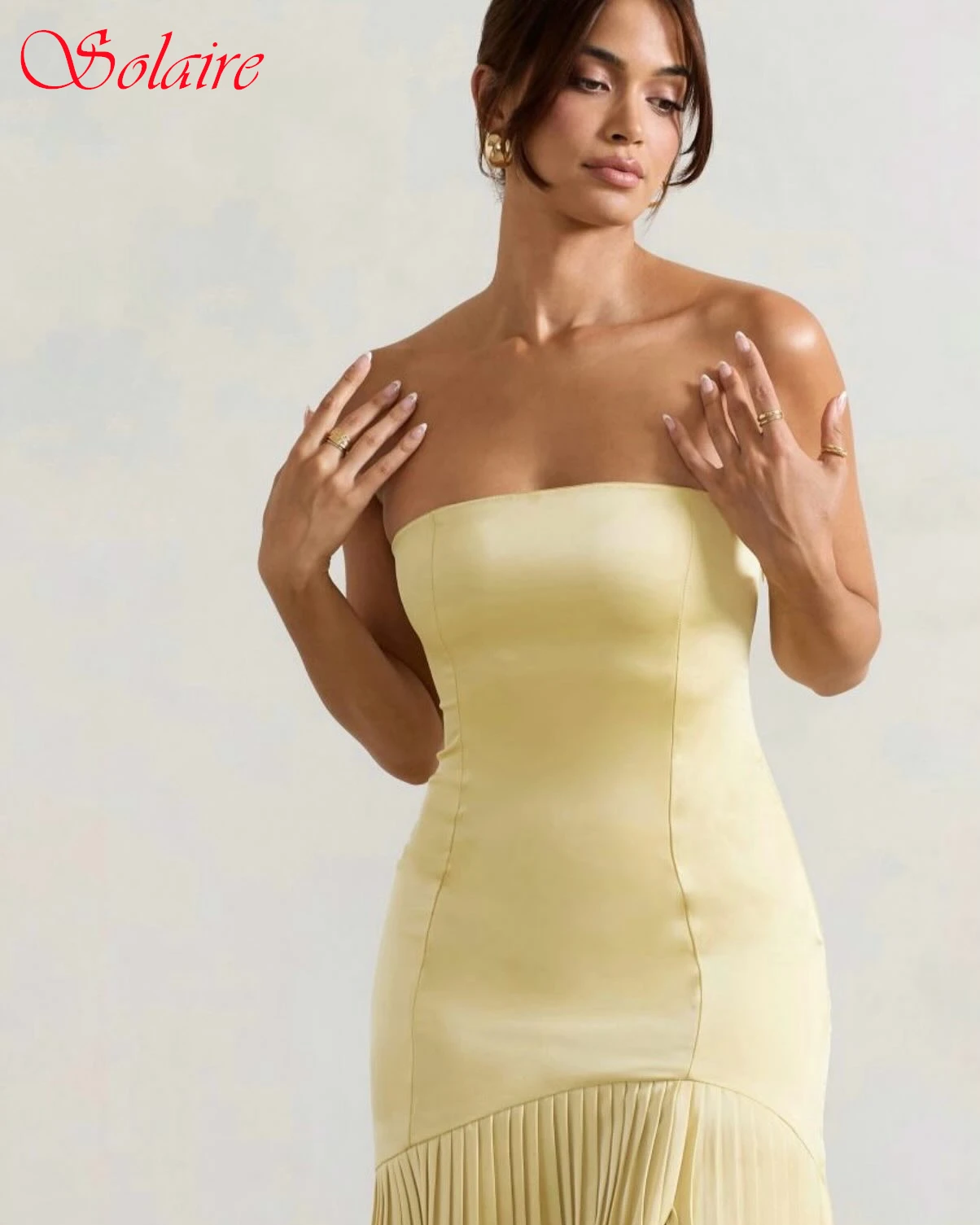 

Customized Straight Strapless Elegant Formal Evening Dress and Fashion Temperament Celebrity Gowns High Quality Party Dress