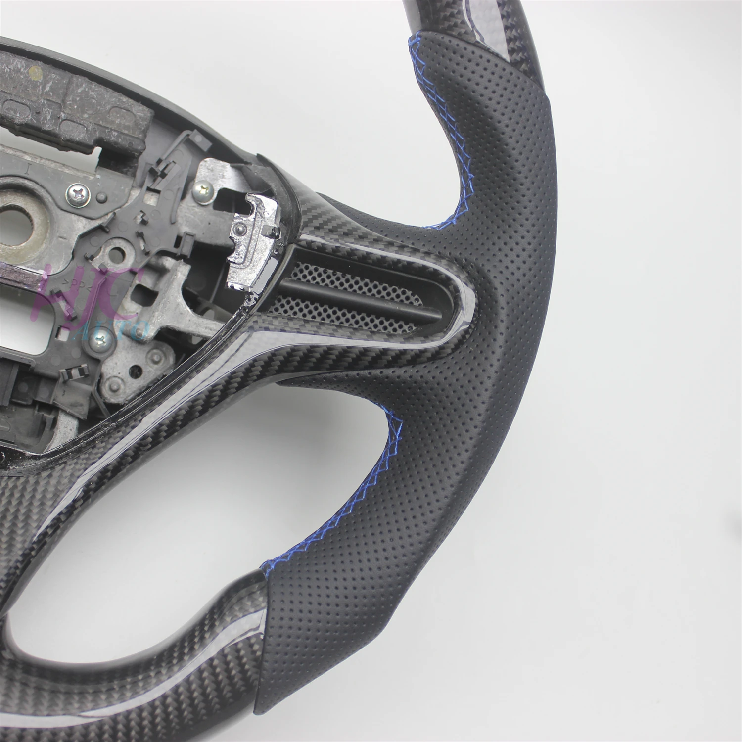 Para Honda Civic 2006-2011 8TH GEN 8 volante de cuero de fibra de carbono Real