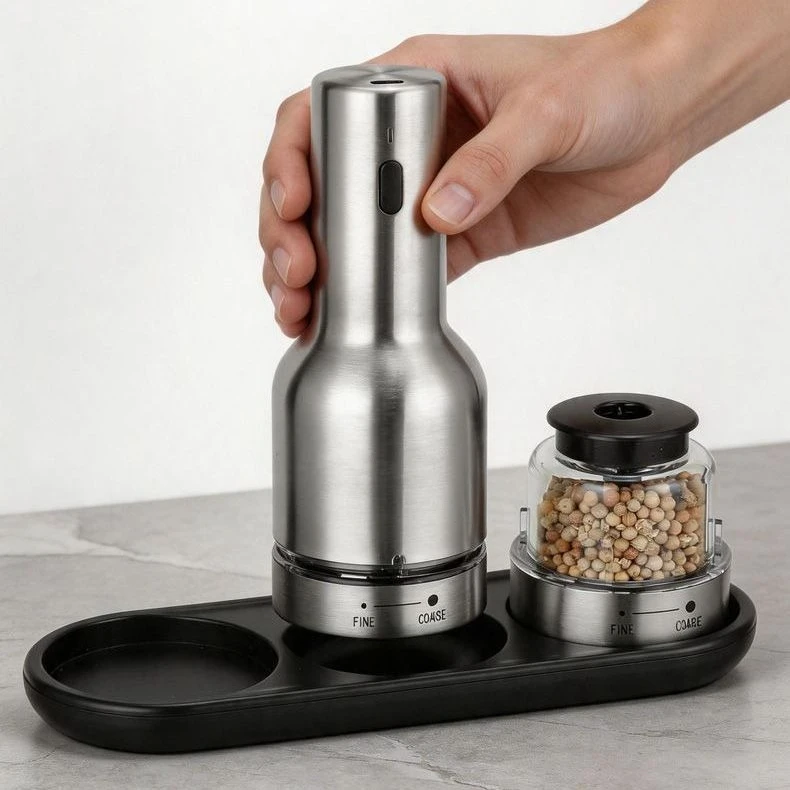 Shanny Electric Seasoning Grinder Household Spice Grinding Bottle Sea Salt Black Pepper Grinding Artifact