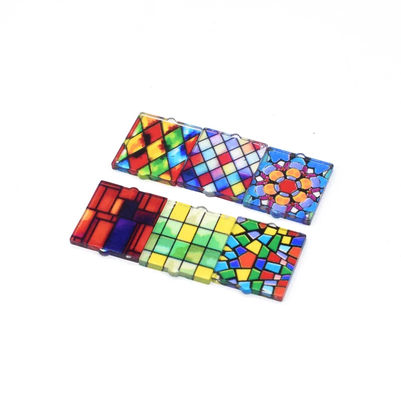 Window 1x2x2 And Transparent Stained Glass Building Block MOC Parts For City Painted Church Toys For Kids 60592+60601 10pcs/Lot