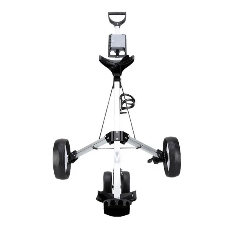 

Custom 4-Wheel Foldable Push Golf Trolley Professional Caddie Cart with Enhanced Stability and Durability Features