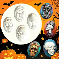 Halloween Skull Rose Silicone Sugarcraft Mold Resin Tools Cupcake Baking Mould Fondant Cake Decorating Tools