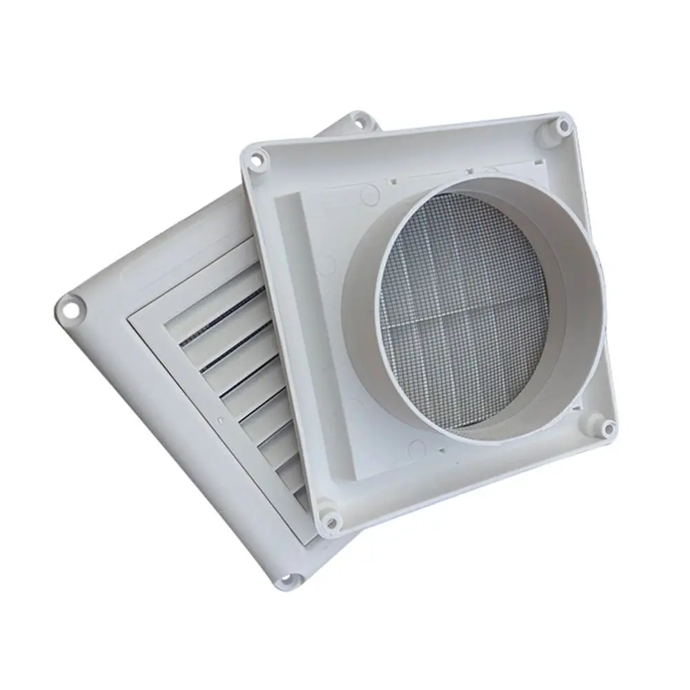 Air Vent Grille Ventilation Cover PP Wall Grilles Duct Heating Cooling Vents With Flaps Air Outlet Ventilation