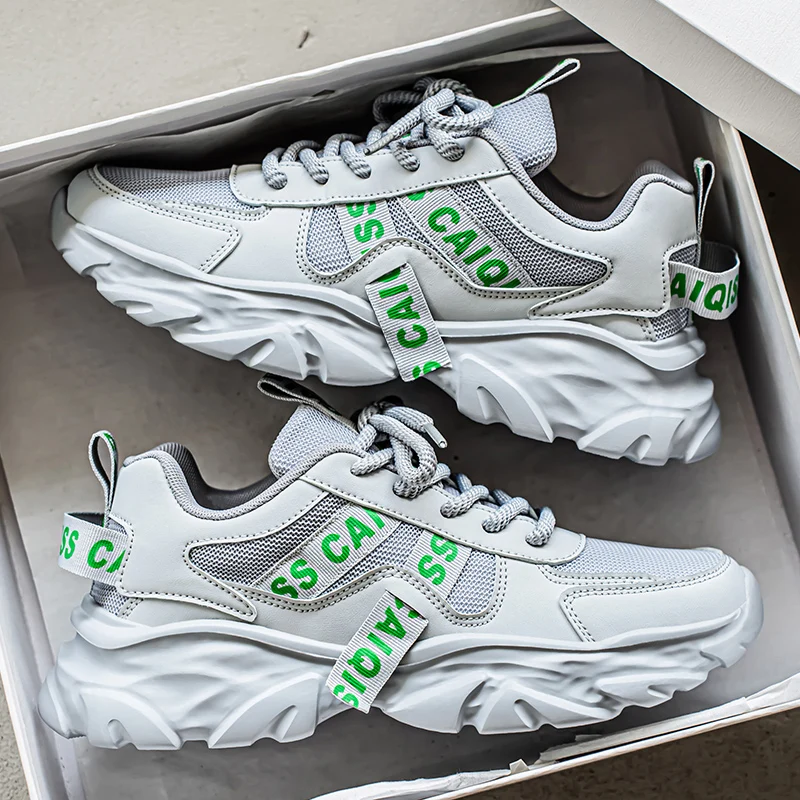 

Мужская дышащая спортивная прогулочная обувь, повседневные кроссовки на шнуровке, легкая подошва из ЭВА для повседневного использования на все сезоны — уличная обувь для тканевого верха и стельки из ЭВА