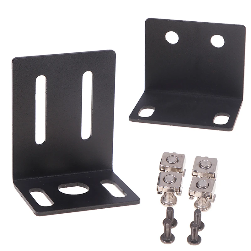 1 Set Metal 1U Rack Mount Ear Mounting Jointing With Screw Cap For Frame Box Wireless System Receiver Host