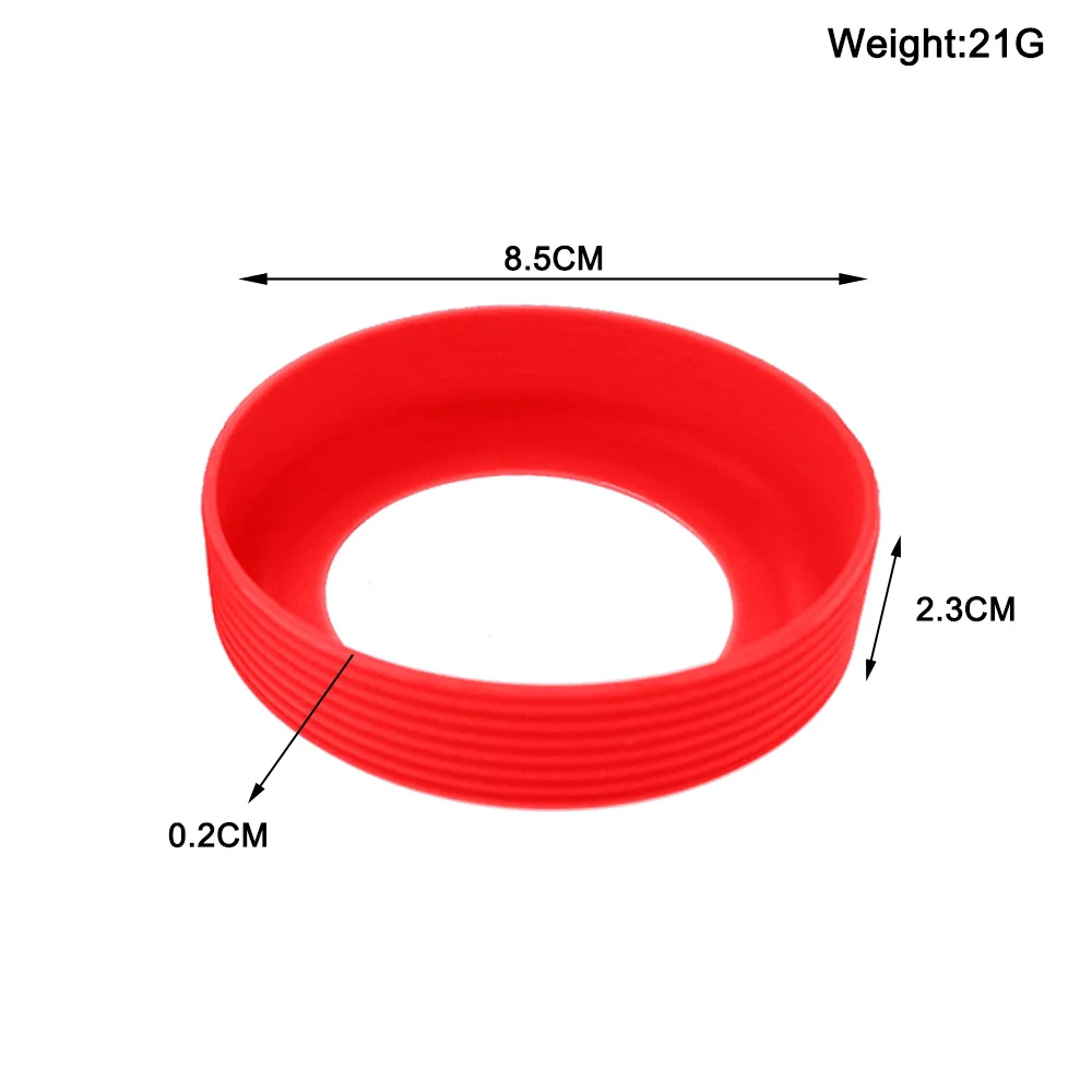 1Pc 8.5CM 21G 15 Colour Threaded Soft Silicone Cup Bottom Cover Wear Resistant Ring Sleeve Sheath Anti Slip Good Toughness