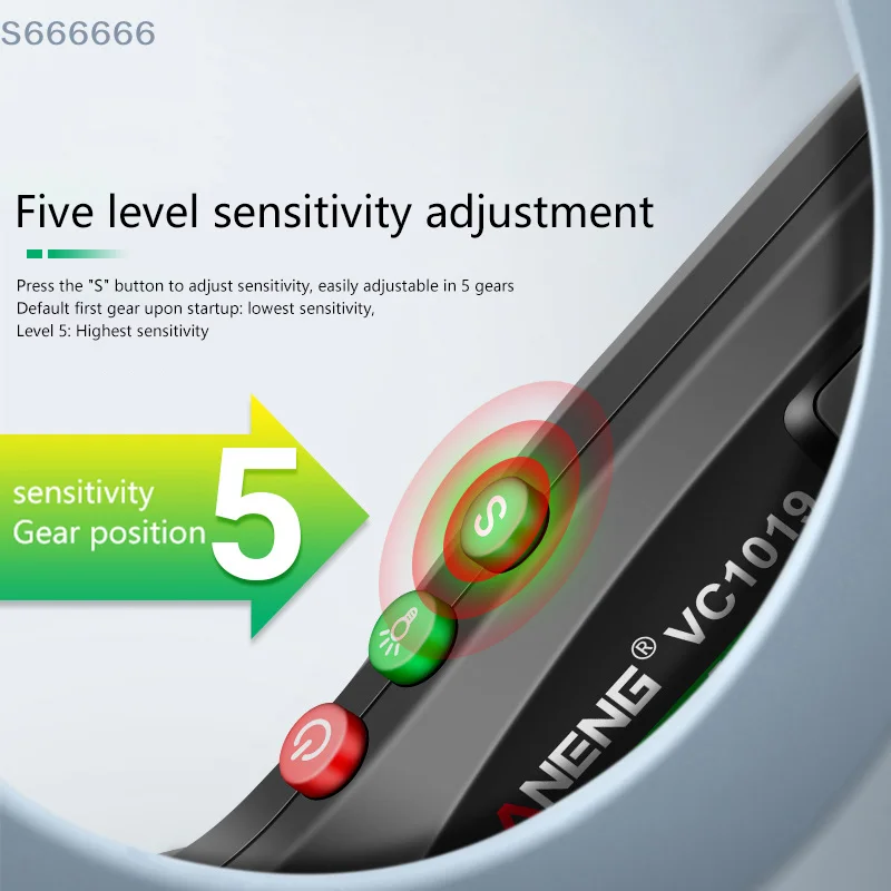 ANENG VC1019 Caneta Testadora de Tensão Sem Contato Transmissão de Voz Laser Vermelho detectar 12-1000V Volt Caneta de Corrente Ferramentas de Medidor de Teste Elétrico