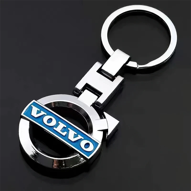 Chaveiro 3D Criativo com Emblema de Carro em Metal para Volvo XC60 V50 S60 XC90 V60 V40 XC40 V70 S90 Olestar AWD S80 T6 V90 C40