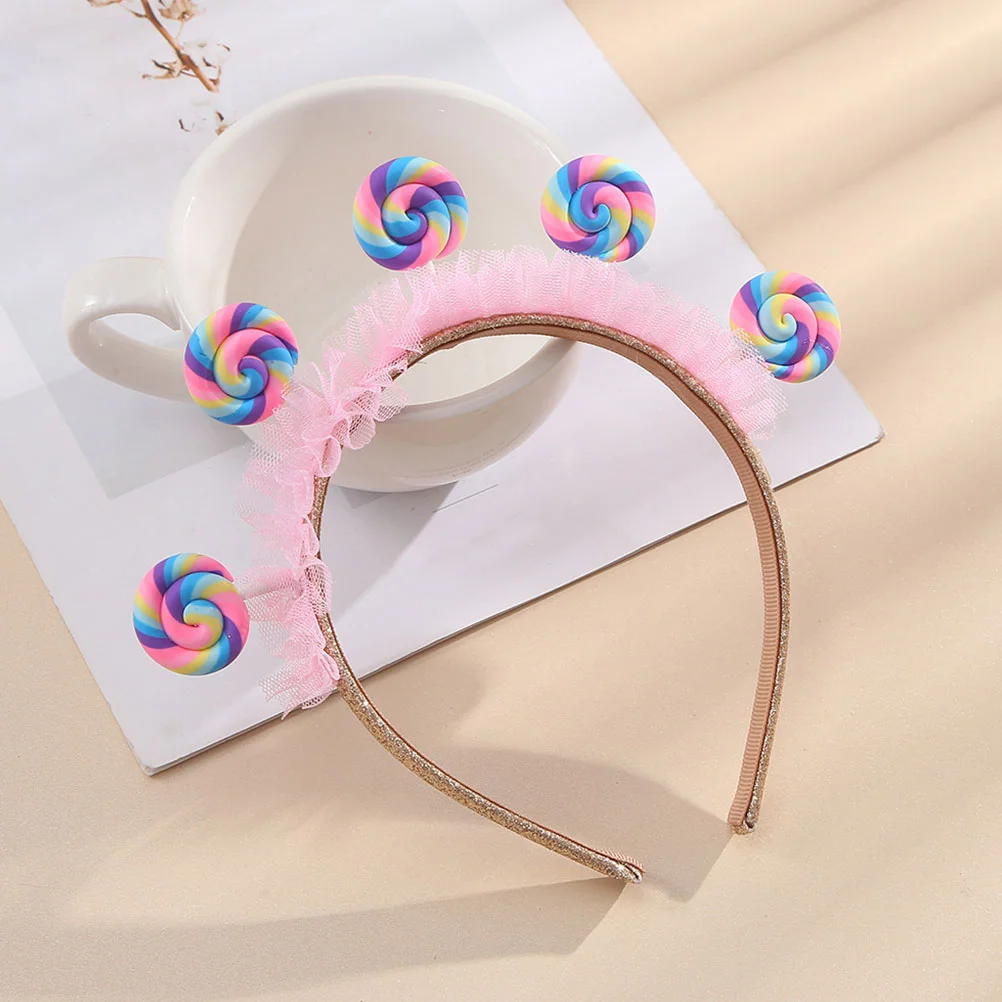 2 Pcs Candy Lollipop Headband Toddler Kids Headbands Plastic for Girls Headdress