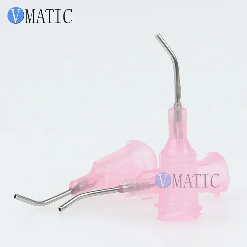 100x20G 45° Bent Needles | 1/2 Inch Tip for Precision Gluing | Glue Dispense Needle | Free Shipping