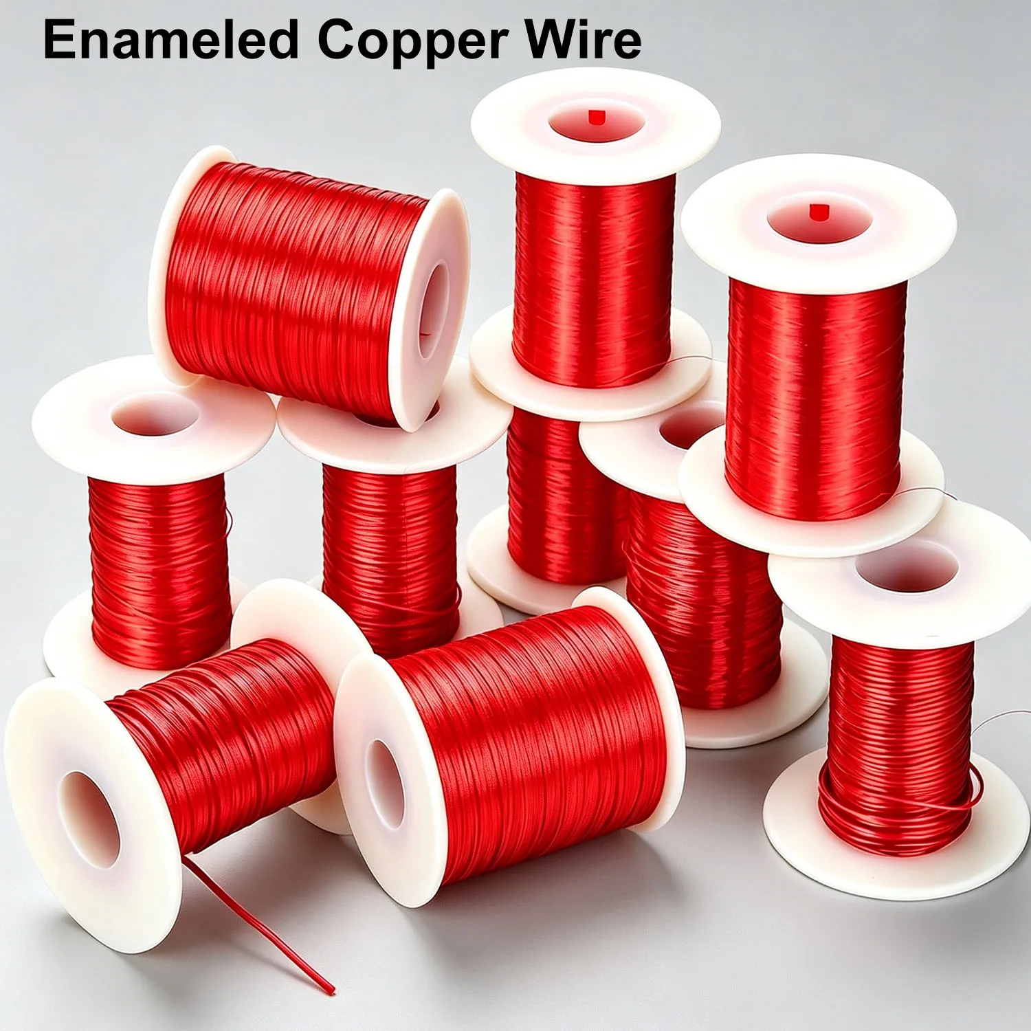 1-3roll 50g/roll Red Polyurethane Enameled Copper Wire 0.1mm -1.0mm Cable Copper Wire Magnet Wire Enameled Copper Winding Wire