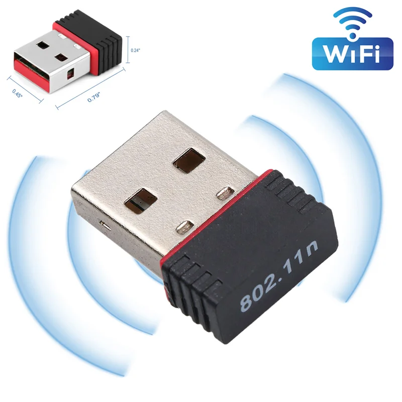 Mini Size Wireless USB Network Card WiFi Dongle USB 2.0 150Mbps 802.11 n RTL8188 Adaptor Wi Fi Adapter for PC