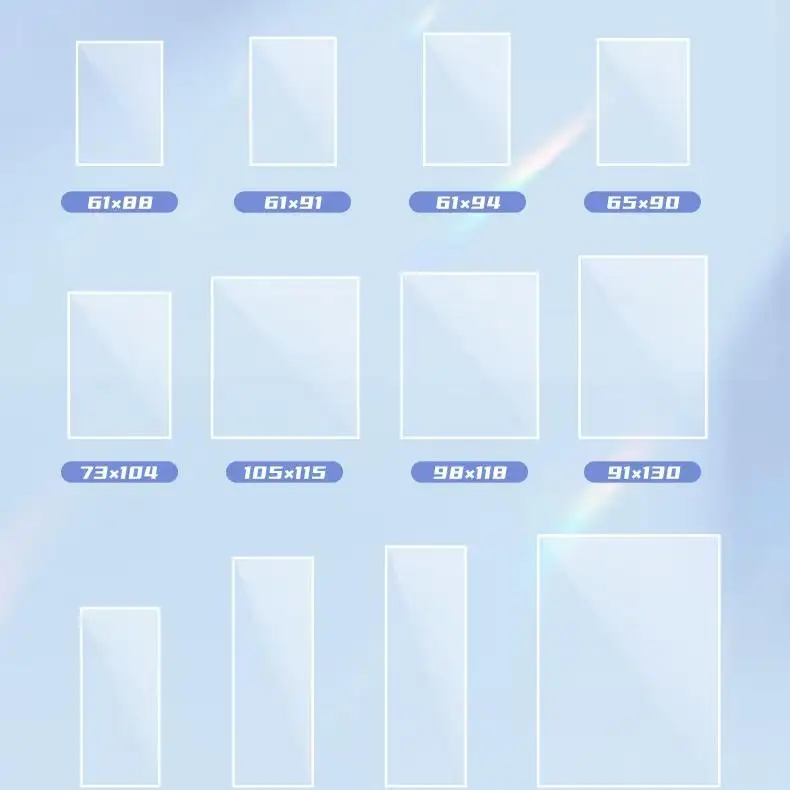 Starmate 50Pcs Multi-Size Photo Sleeves 20 Micron Thick Acid-Free Card Protectors for Polaroids, Postcards 4/6 Grid Pictures