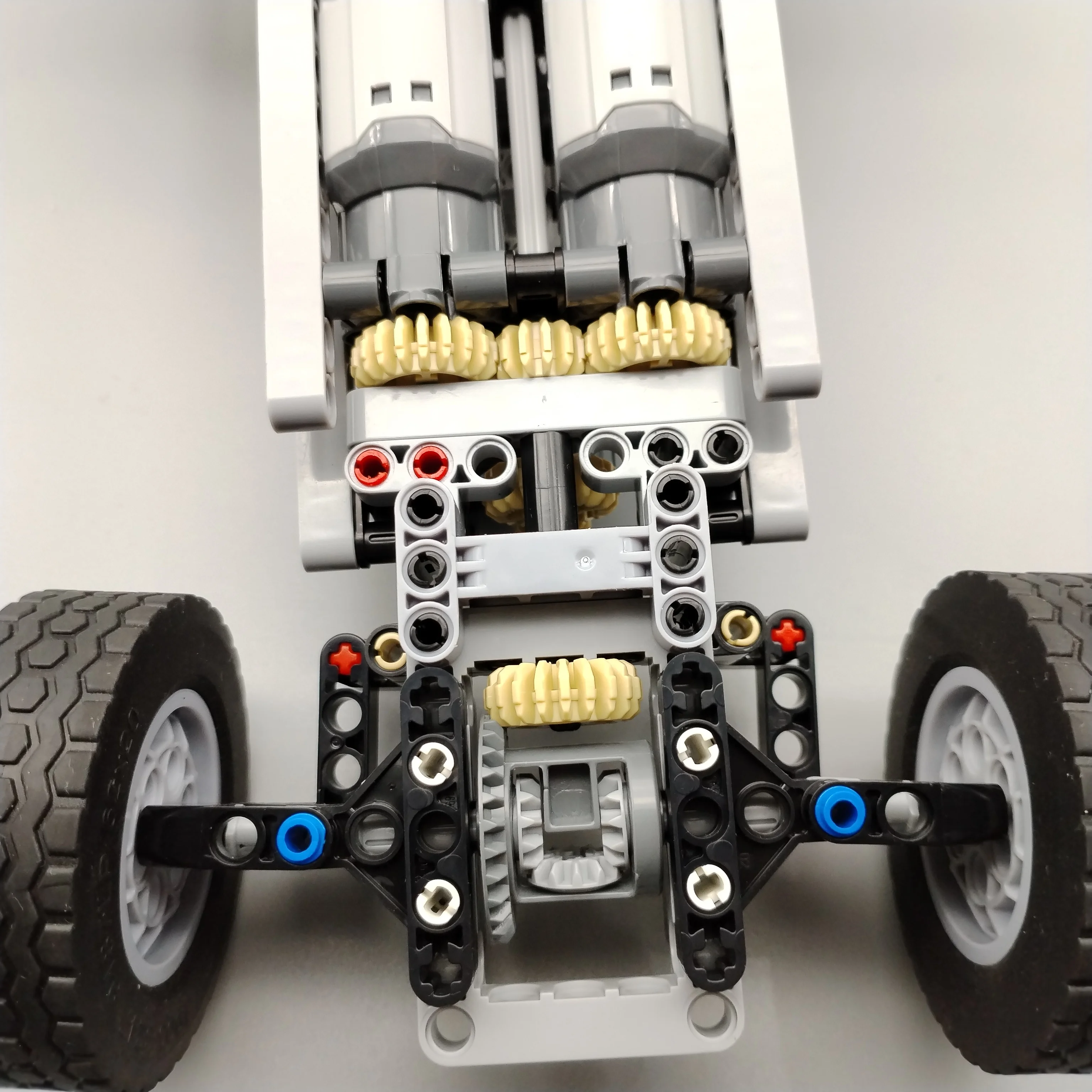 MOC Technical RC Car building block professional, tracción en las cuatro ruedas, 4WD, mecanismo diferencial, motor Dual, juguetes educativos