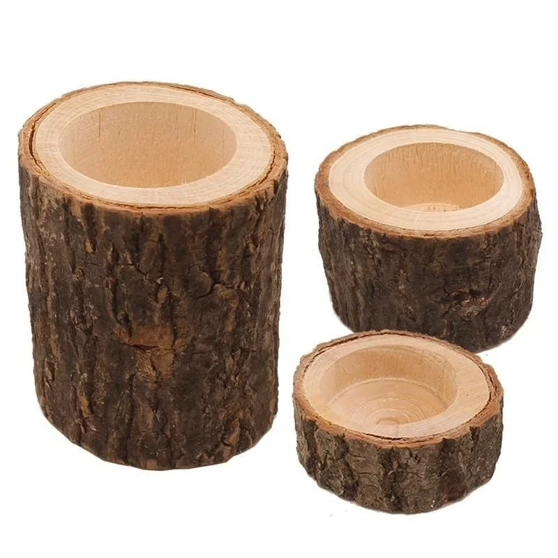 Wooden Tea Light Candle Holders for Wedding Centerpieces Halloween Table Wedding Birthday Party Valentine\'s Day Home Decorations