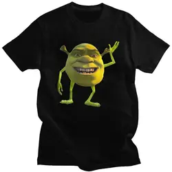 Custom Funny S-Shreks Cartoon Film T Shirts Men Short Sleeved T-shirt Summer Tee Soft Cotton Slim Fit Tshirt Gift