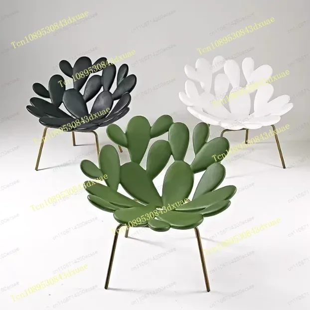 Cactus leisure chair plastic designer balcony light luxury Internet celebrity sofa chair single milk tea clothing store chair