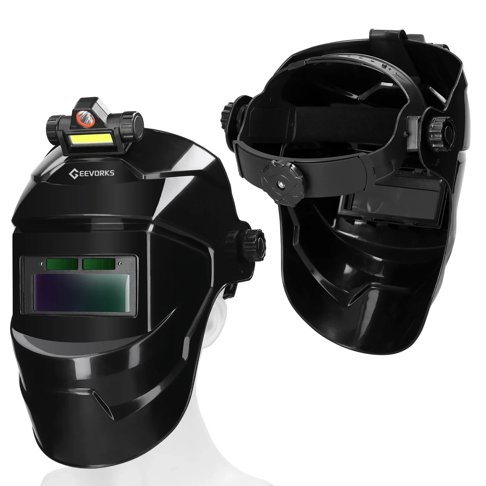 Automatic Dimming Welding Facemask Large View True Color Auto Darkening Welding Facemask 130℃ High Temperature Resistant for Arc