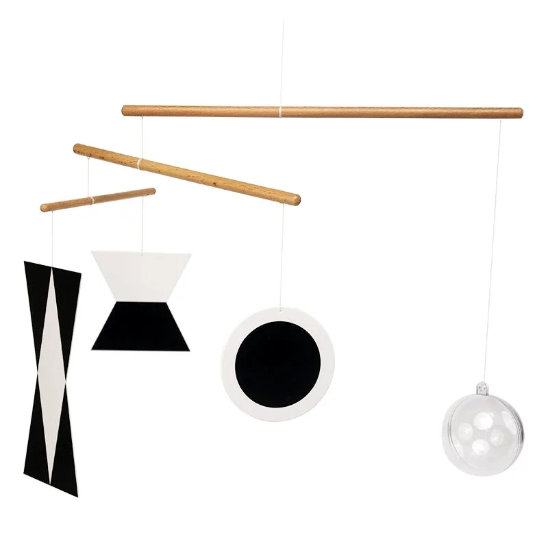 

Montessori Mobile Black and White Munari Mobile Baby Toys 0 6 Month Newborn Educational Game for Visual Sense Early Learning