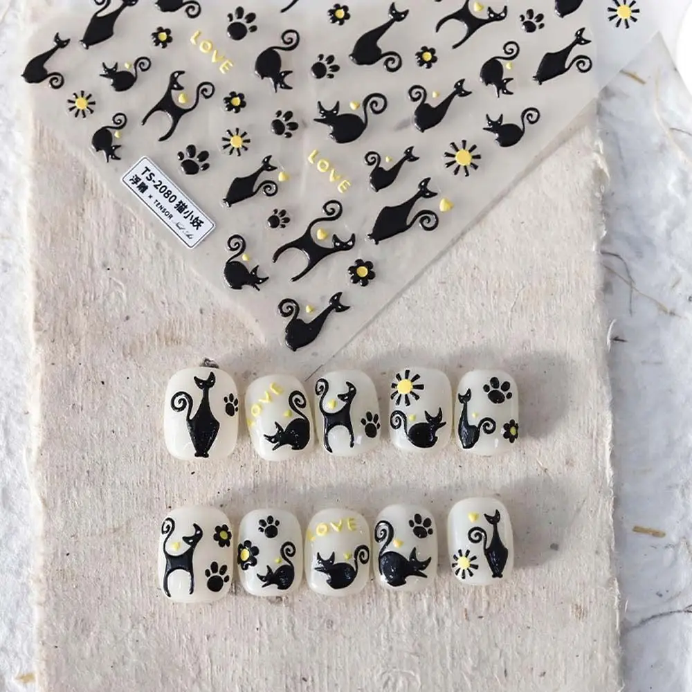 Bear Panda Manicure Accessories Rabbits Animals Nail Decals Flowers Nail Stickers Cartoon Nail Stickers Nail Art Decorations