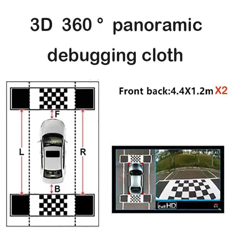 Automotive 360 System Calibration pad 360 camera splicing cloth debugging cloth 2D 3D Four dimensional cloth