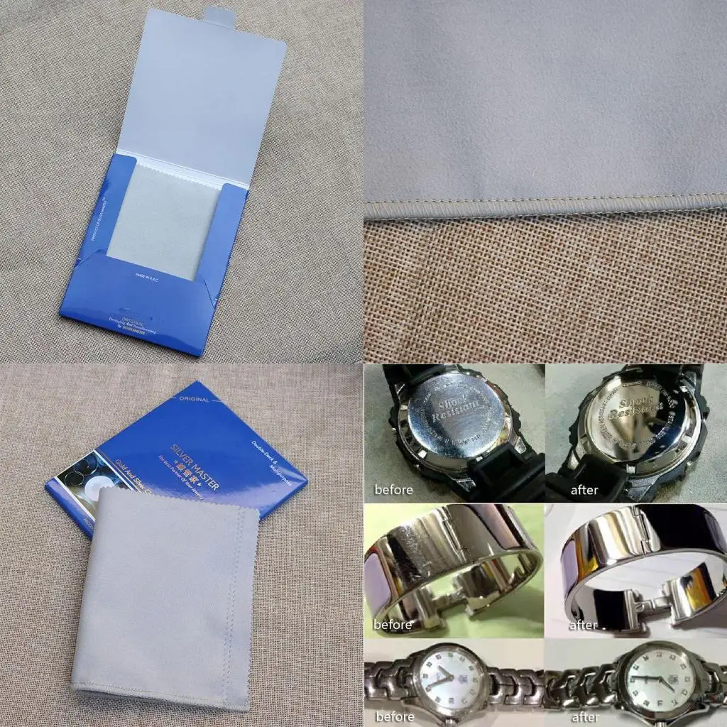91AF Polishing Cloth Jewelry Cleaning Cloths Jewelry Watches and Silverware