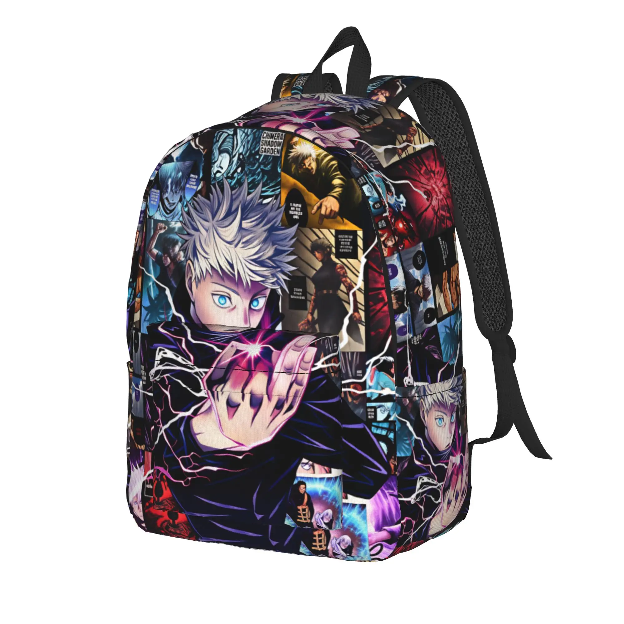 Anime Satoru Gojo Backpack  Boy Girl Polyester Workout Backpacks Breathable Kawaii School Bags Rucksack