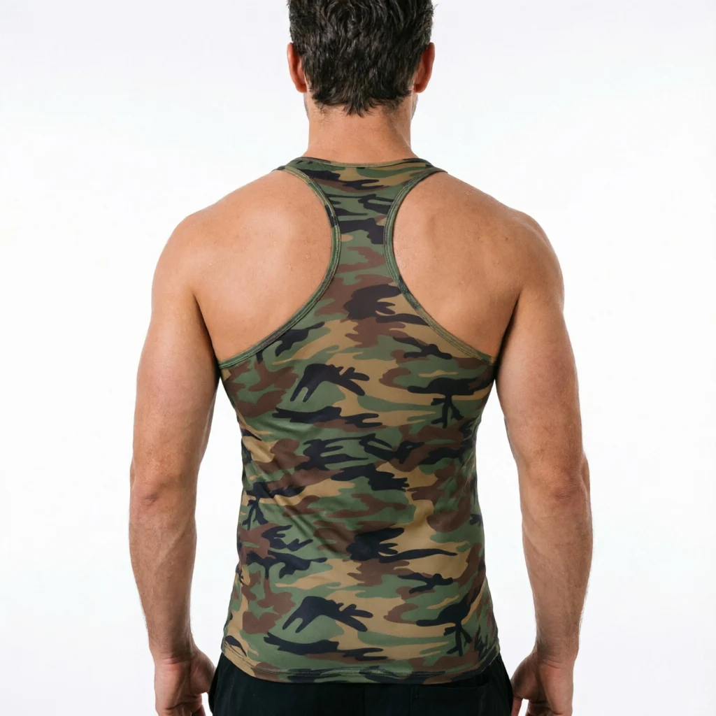 Men's Vest Top Camouflage Printing Muscle Bodybuilding Tank Tops Fashion Gym Sports Sleeveless Shirt Man Singlet Sportswear