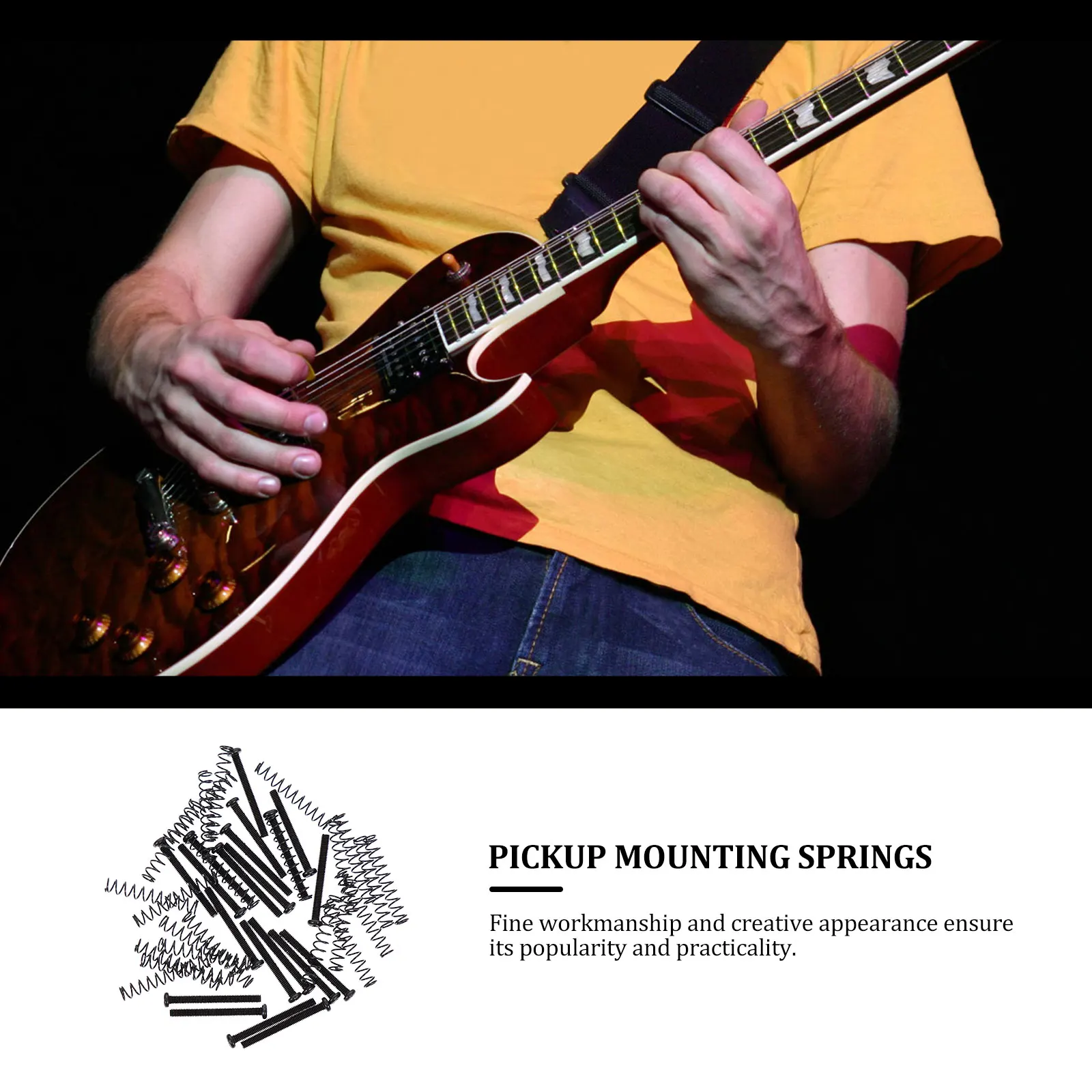 

Electric Guitar Pickup Screws Springs Durable Lightweight Replacement Parts For Guitar Accessories Fine Craftsmanship Portable