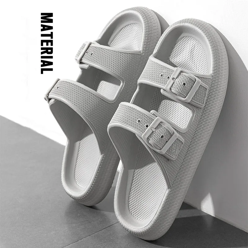 Pillow Sandals for Women Men Thick Sole Adjustable Buckles EVA Sandals Plantar Fasciitis Arch Support Orthotic Slides