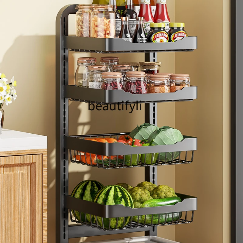 hjStorage Article Storage Shelf Floor Multi Layer Products Complete Collection Trolley Multi-Functional Vegetable Basket