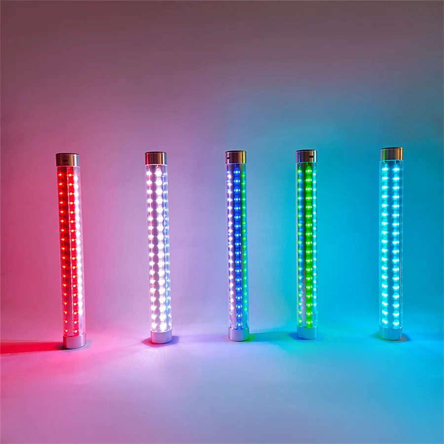 RGB Changeable Bar LED Strobe Baton Light Rechargeable Wine Bottle Stopper Light Party Service Sparkler Flash Stick Light